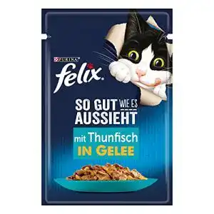 Felix Katzenfutter – Nassfutter in Gelee mit Thunfisch, 26er Pack