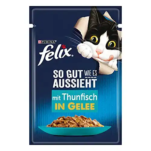 Felix Katzenfutter – Nassfutter in Gelee mit Thunfisch, 26er Pack