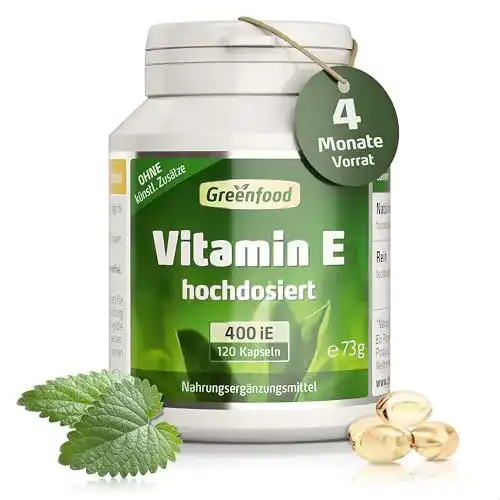 Vitamin E Greenfood Kapseln 400 iE, 120 Stück