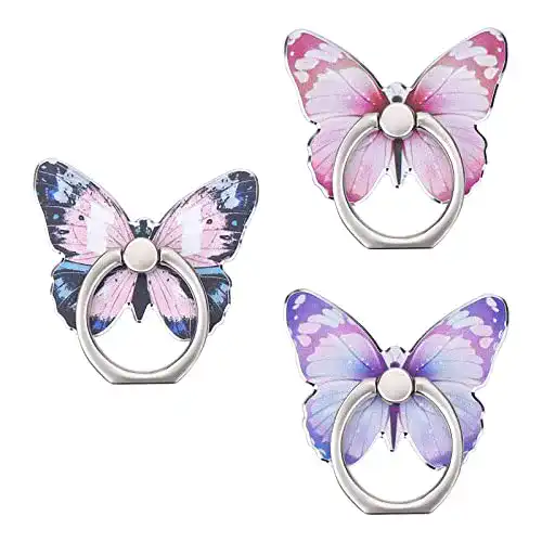 Handy Ringhalter Cobee im 3er Set mit Schmetterlingsdesign