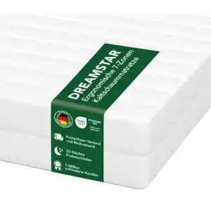Matratze 90×190 Dreamstar Easy Flex 7-Zonen Kaltschaummatratze