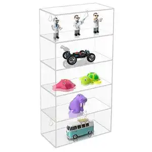Sammlervitrine Belle Vous – Klare Wandvitrine aus Acryl mit 5 Ablagen