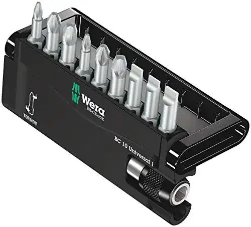 Wera Bit-Sortiment mit 10 Universal-Bits im Bit-Check