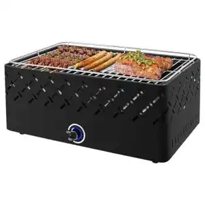 Holzkohlegrill mit Aktivbelüftung und Lüfter für Innen und Außen