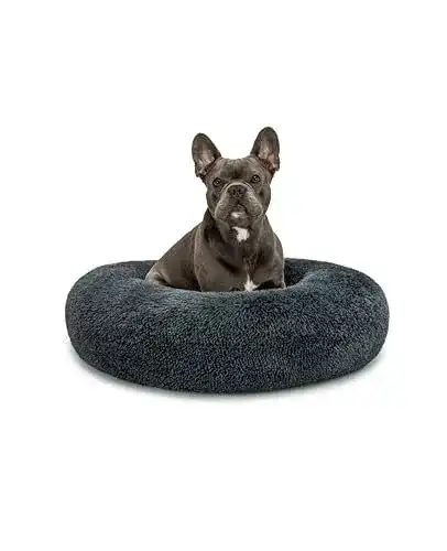 Hundebett Lionto Rundes Hundekissen und Katzenbett im Donut-Design