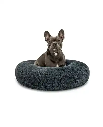 Hundebett Lionto Rundes Hundekissen und Katzenbett im Donut-Design