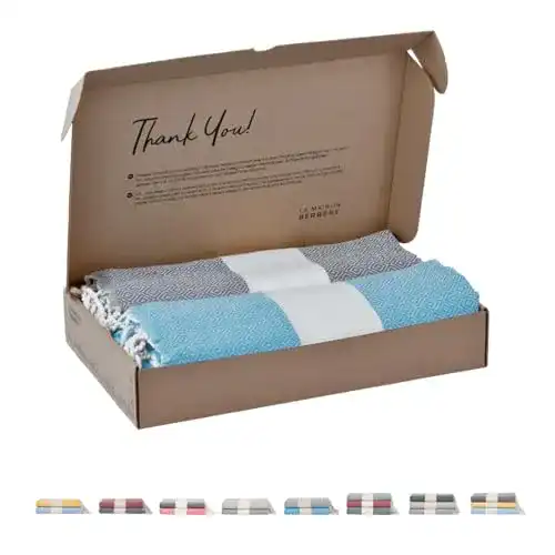 Hamamtuch Tadussi Saunahandtuch Fouta 100×200 cm im 2er Set