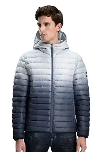 Daunenjacke für Herren mit Kapuze und winddichter Funktion