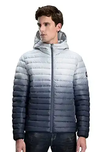 Daunenjacke für Herren mit Kapuze und winddichter Funktion