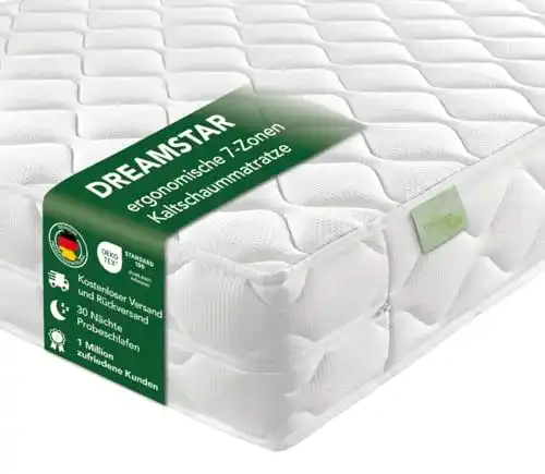 Kaltschaummatratze 80 x 200 cm von DREAMSTAR Ergo Flex Duo