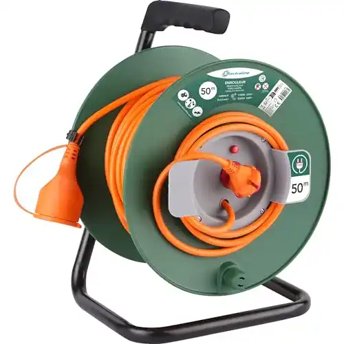Kabeltrommel 50 m Electraline 20866139F Verlängerungskabel für Garten