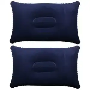 Trixes 2 blaue aufblasbare Kissen für Camping und Reisen