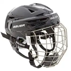 Bauer Reakt 150 Helm Combo für Eishockey, Größe S, Farbe Schwarz