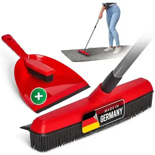Gummibesen Novaliv mit Teleskopstiel und Kehrgarnitur Set