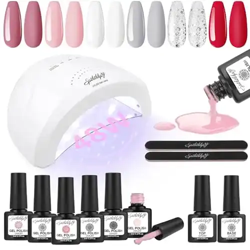 Shellac-Starter-Set von SPTHTHHPY mit Nagellampe und Zubehör