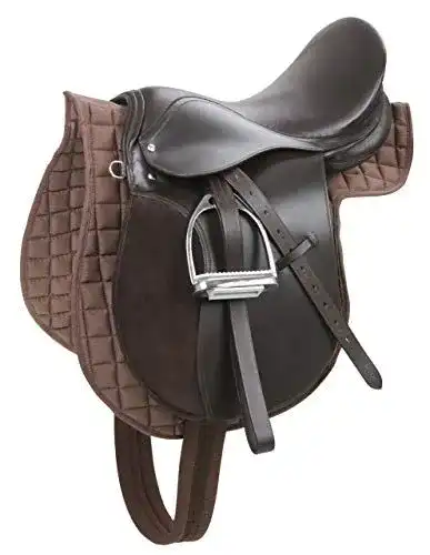 Reitsattelset Covalliero für Haflinger, braun, 17,5 Zoll