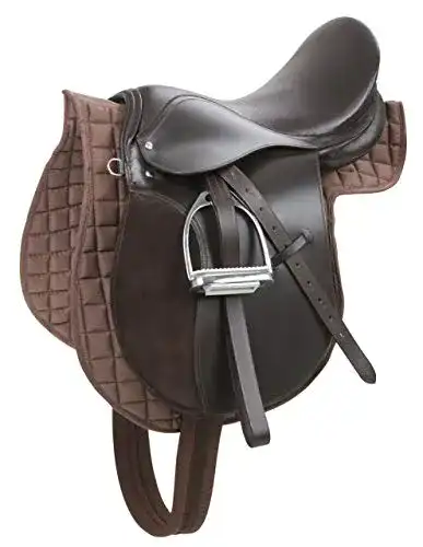 Reitsattelset Covalliero für Haflinger, braun, 17,5 Zoll
