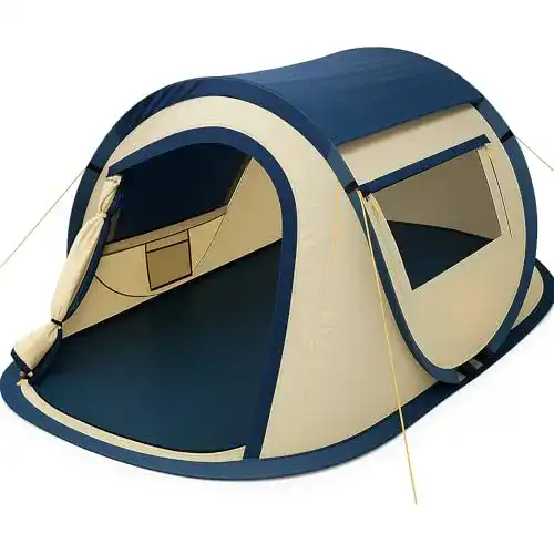 CampFeuer Zelt Quiki für 2 Personen in Creme/Blau