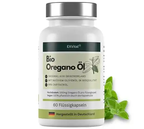 Oregano Öl Kapseln Exvital Bio, 60 Flüssigkapseln mit 100mg