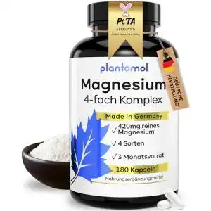 Magnesium-Malat Plantomol 4-fach Magnesium Komplex hochdosiert Kapseln