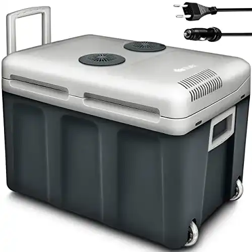 Kühlbox elektrisch mit Rollen 40L von Tillvex für Camping und Auto