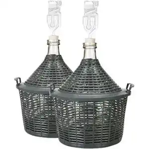 Gärballon Lilawelt24 2 x 10 L Glasballon mit Zubehör