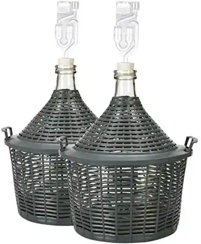 Gärballon Lilawelt24 2 x 10 L Glasballon mit Zubehör