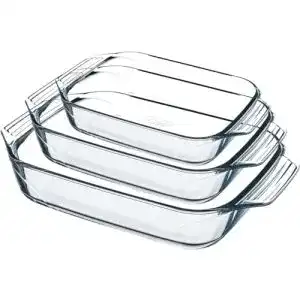 Auflaufform Pyrex 8023510, Set aus 3 Borosilikatglas