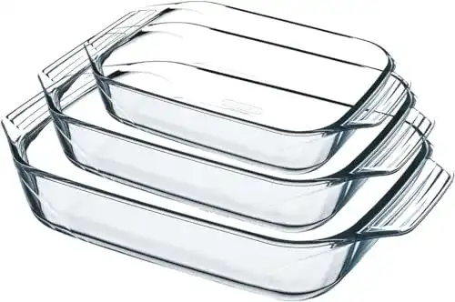 Auflaufform Pyrex 8023510, Set aus 3 Borosilikatglas