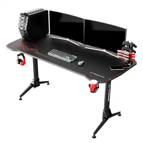 Ultradesk Grand Computertisch, Gaming-Schreibtisch mit ergonomischem Design