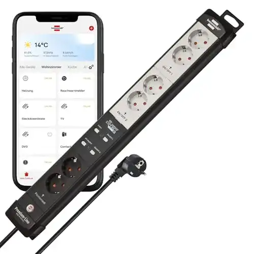 Brennenstuhl Steckdosenleiste Connect mit WiFi-Funktion und 6 Steckdosen