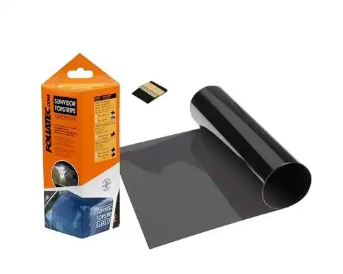 Tönungsfolie Foliatec Topstripe für Autos – Blendstreifen in Grauschwarz