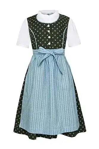 Dirndl für Kinder im 3-teiligen Set Kleid, Bluse und Schürze