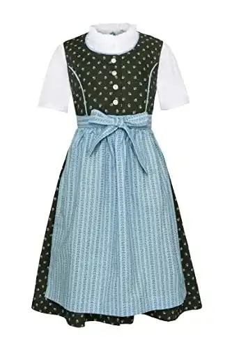 Dirndl für Kinder im 3-teiligen Set Kleid, Bluse und Schürze