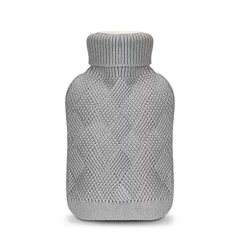 Wärmflasche aus Gummi Phixilin mit Bezug, 2 Liter Kapazität