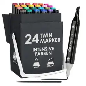 Alkoholmarker OfficeTree 24 Stück für Zeichnungen und Malen