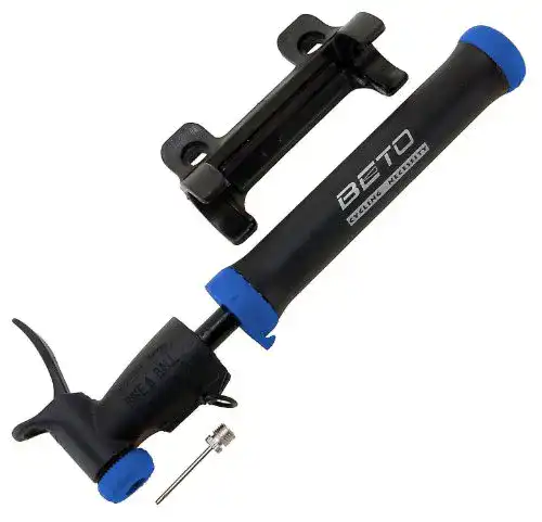Beto Double Shot Mini Ballpumpe für Bälle und Fahrradreifen schwarz