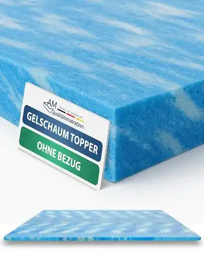 Gel-Topper 80×200 cm aus Gelschaum für optimalen Schlafkomfort