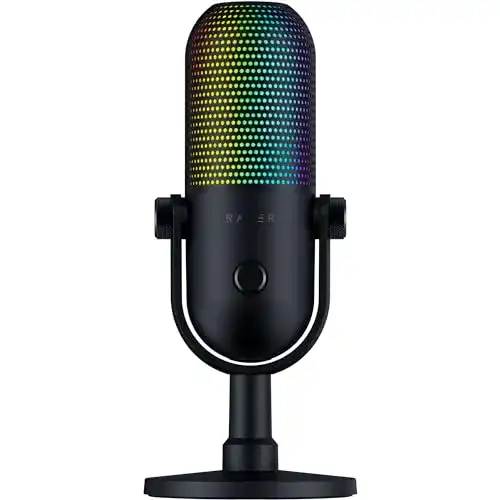 Razer Seiren V3 Chroma Mikrofon – RGB-USB-Mikrofon mit Tap-to-Mute