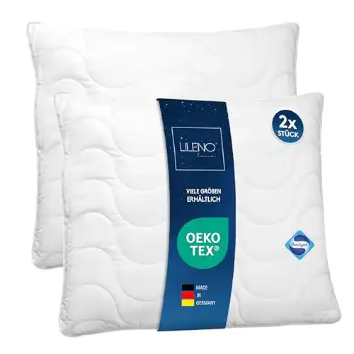 Allergiker Kopfkissen LILENO HOME 80×80 cm im 2er Set