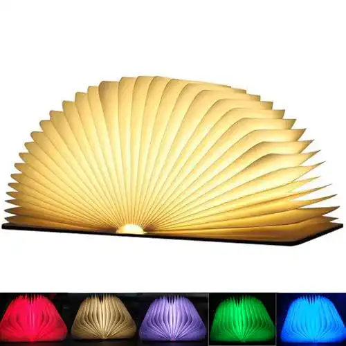 Buchlampe Easyult Holz Faltbare LED Lampe mit 6 Modi