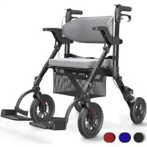 Rollator mit Fußstützen