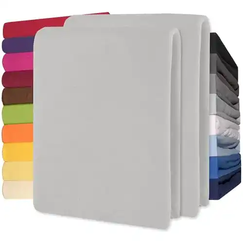 Jersey Spannbettlaken 180 x 200 cm für Matratzen Topper
