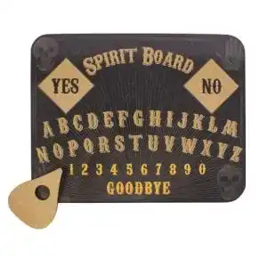 Ouija-Board mit Schwarz Totenkopf Druck aus MDF 39 cm x 1,2 cm