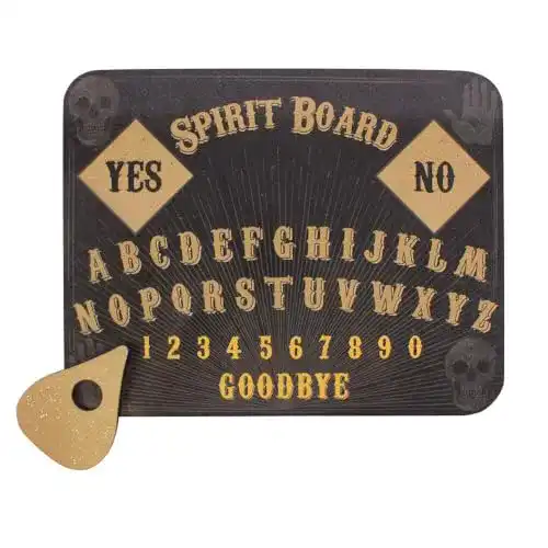Ouija-Board mit Schwarz Totenkopf Druck aus MDF 39 cm x 1,2 cm