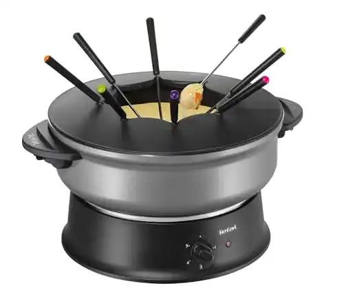 Tefal WK302013 Wok Fondue Set kompakt mit 1200 W Leistung
