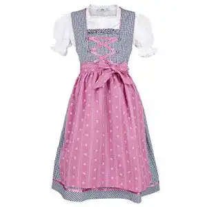 Dirndl für Kinder von Isar-Trachten in Marine und Pink