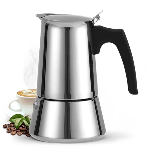 Espressokocher für Induktion von Godmorn Kaffeekocher aus Edelstahl
