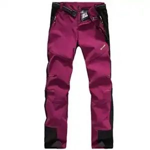 Softshellhose Damen Micosuza Fleece Wanderhose für Outdoor-Aktivitäten