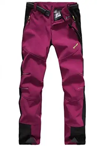 Softshellhose Damen Micosuza Fleece Wanderhose für Outdoor-Aktivitäten